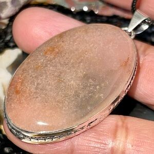 Orange Aventurine Quartz Pendant 2 1/2”